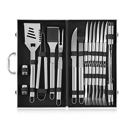 24pcs Stainless Steel Garden Barbecue Tools Set Grill Snap On Bbq Utensil Set Grilling Tool