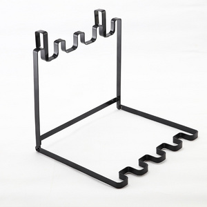 Japanese Wrought Iron Door Back Garbage Bag Storage Foldable Kitchen Rack Plastic Bag Hanger Storage Rack