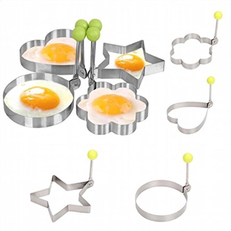 2024 online Hot Sale New Product Stainless Steel Heart Shaped Fried Egg Form Baking Model Fried Egg Pancake Mold Tool