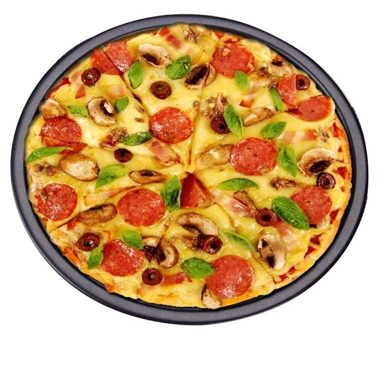 6,7,8,9,10,11,12,13,14  inch Premium Non-Stick Pizza Pan Bakeware Carbon Steel Pizza Plate Round Deep Dish Pizza Pan Tray Mold