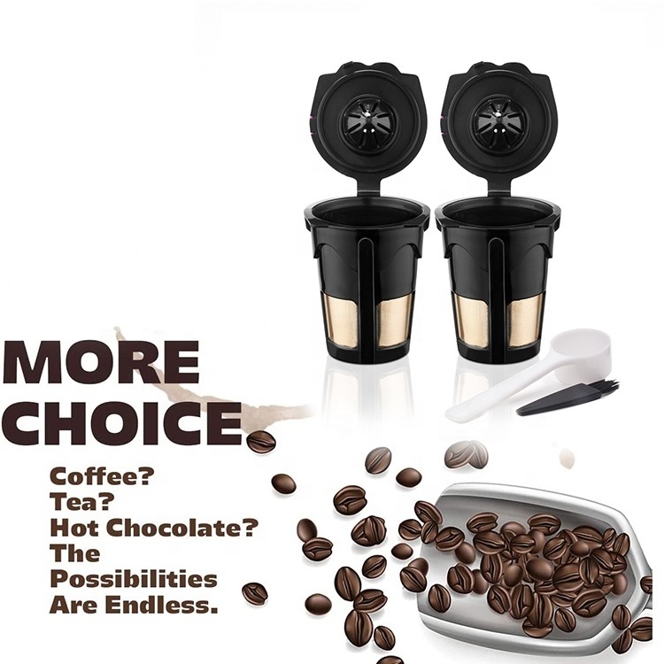 Top Seller Kitchen Accessories 2024 in USA Online Coffee Makers Coffee Capsule Stainless Steel Black Coffee Capsules with Brush