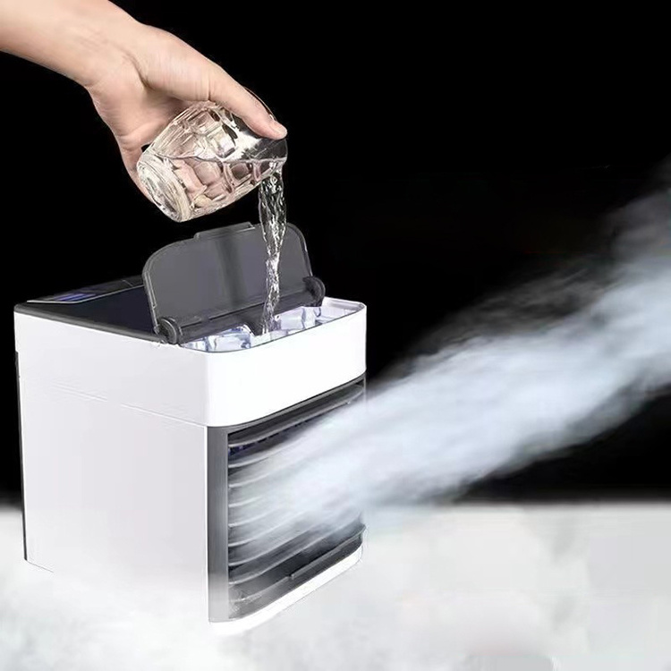 New product portable 12V quiet air cooler Usb Power Mini Multi-fuctional Evaporative Humidifier 2 In 1 Desktop Water Air Cooler