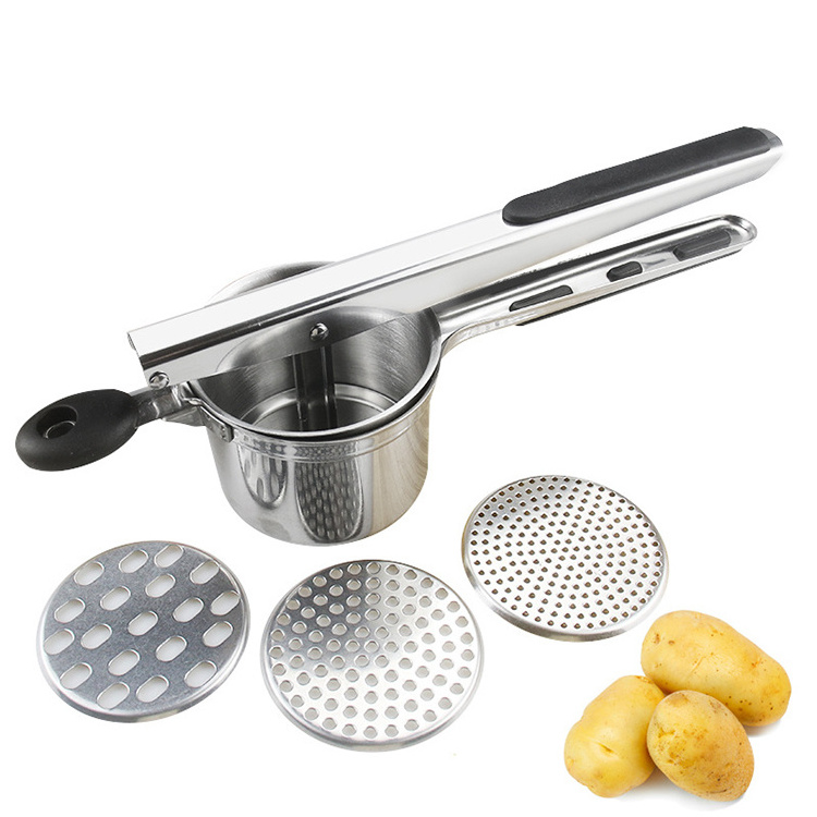 Kitchen Gadget Heavy Duty Stainless Steel Potato Masher Potato Ricer for Perfect Mashed Potatoes