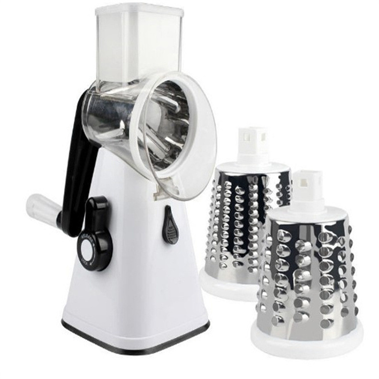 Kitchen Manual Mandoline Shredder Vegetable Cutter Slicer Rotary Cheese Grater Chopper with Drum Blades