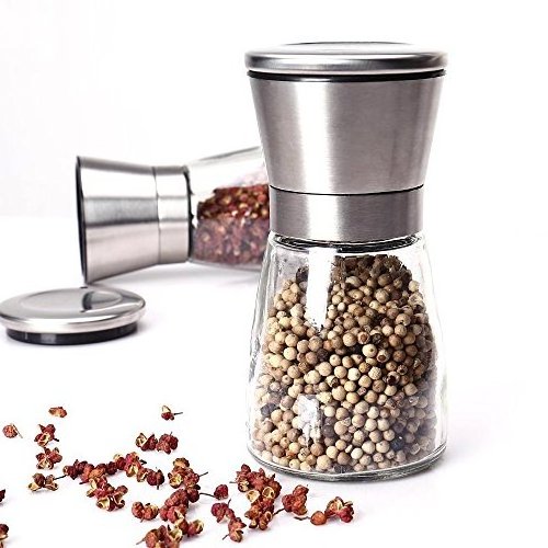 Hand Glass Pepper Salt Sugar Herb Spice Grinder