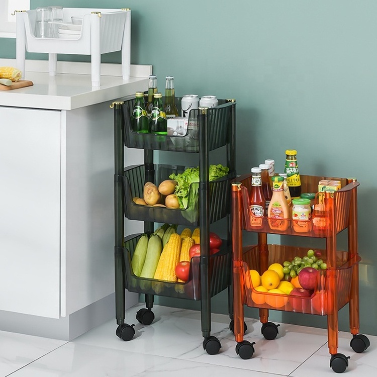 Kitchen Fruit Vegetable Rack Floor-To-Ceiling Supplies Household Daquan Put Vegetable Basket Vegetable Basket Toy Storage Rack