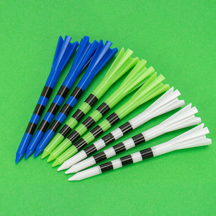 Factory Custom High Quality Golf Tees Golf Supplies 5 Prongs custom logo Printed Golf Plastic Tees