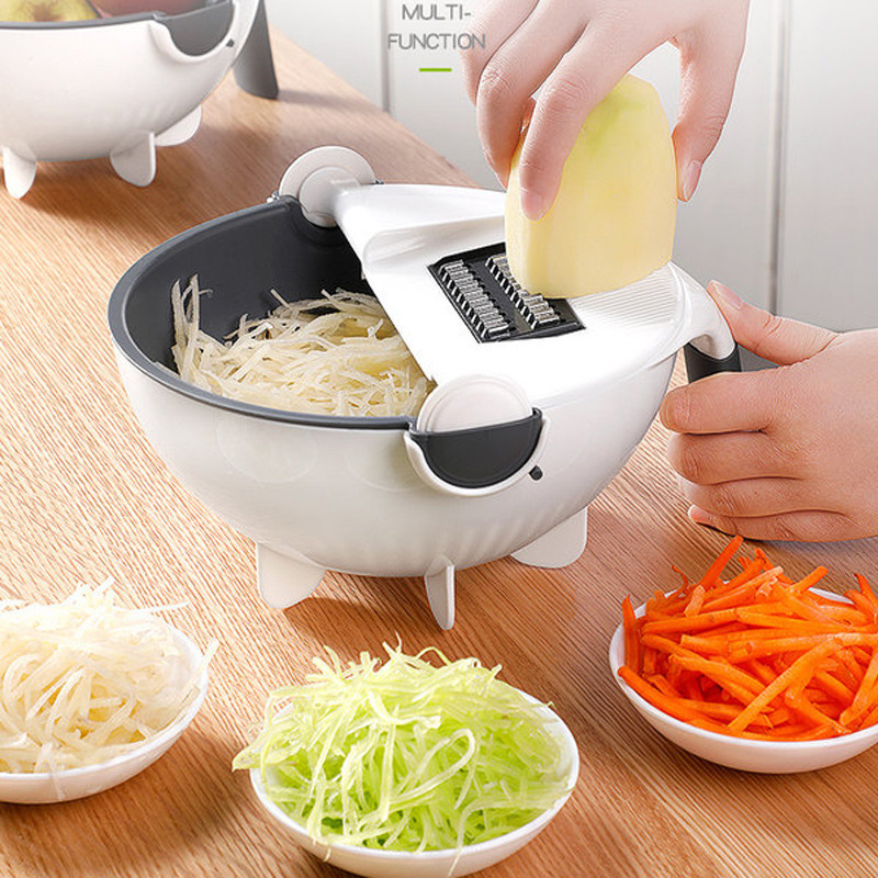 online hot kitchen gadgets 9in 1 mandoline slicer vegetable chopper slicer dicer with drain basket