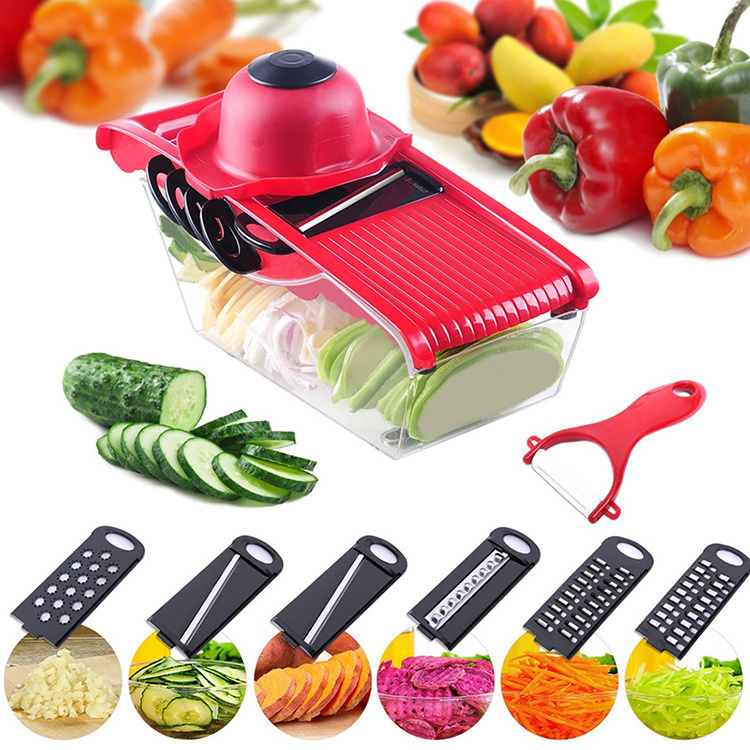 Heavy Duty 5 in 1 Vegetable Fruit Cheese Onion Chopper Multipurpose Vegetable Chopper Mandoline Spiralizer Slicer