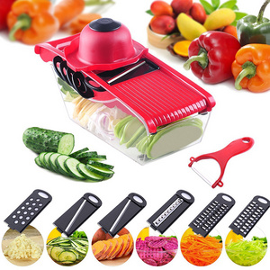 Heavy Duty 5 in 1 Vegetable Fruit Cheese Onion Chopper Multipurpose Vegetable Chopper Mandoline Spiralizer Slicer