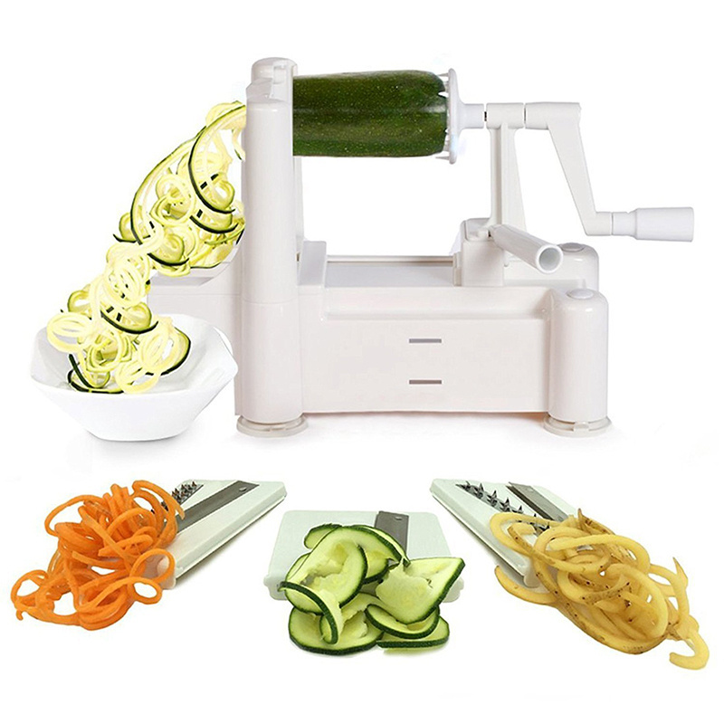 Best Selling Chopper and Peeler Stainless Steel 3 Blade Spiralizer Vegetable Spiral Slicer