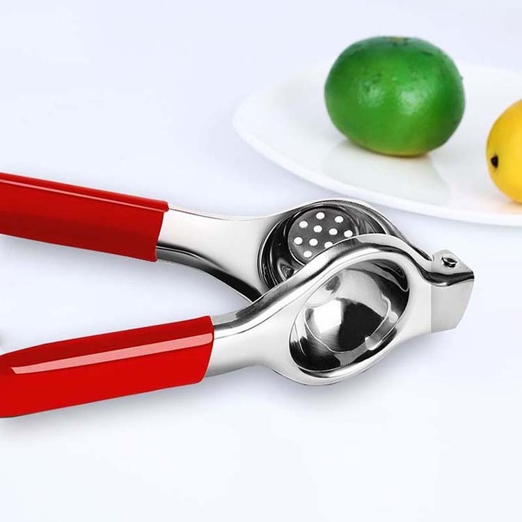 Lemon Squeezer with PVC black handle Premium Quality Stainless Steel Press Lemon Lime Squeezer Manual Juicer