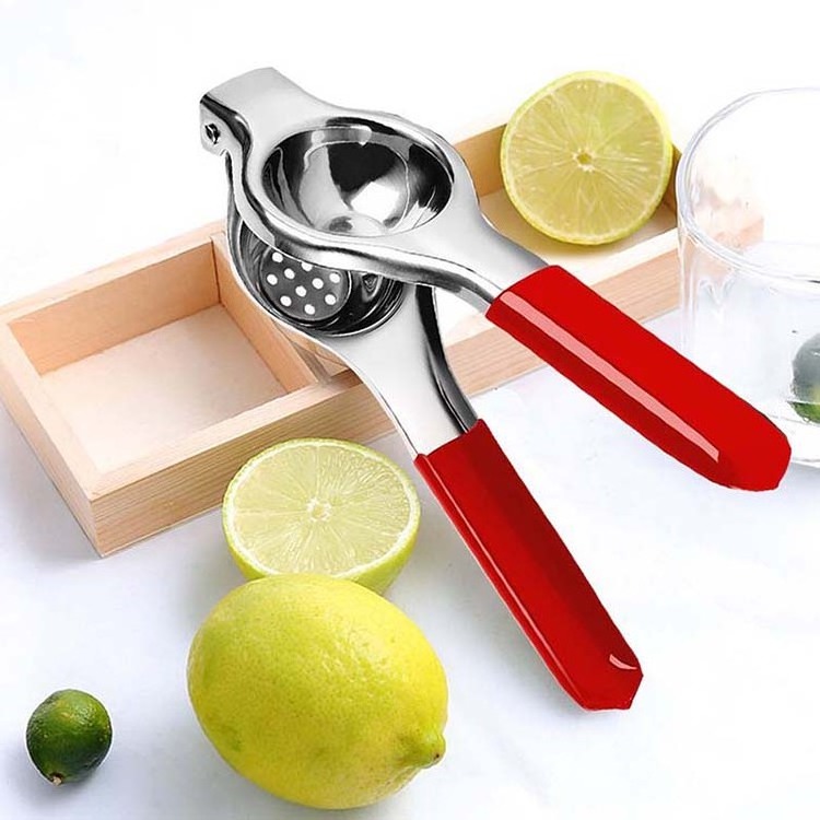 Lemon Squeezer with PVC black handle Premium Quality Stainless Steel Press Lemon Lime Squeezer Manual Juicer