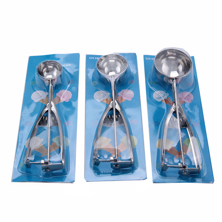 online Hot Sale 304 Stainless Steel 3pcs Ice Cream Scoop stainless steel Ice Cream Spoons Cookie Spoon Set