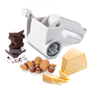 Kitchen Accessories Rotary Cheese Grater with Stainless Steel Drum for Hard Cheese Chocolate Nuts