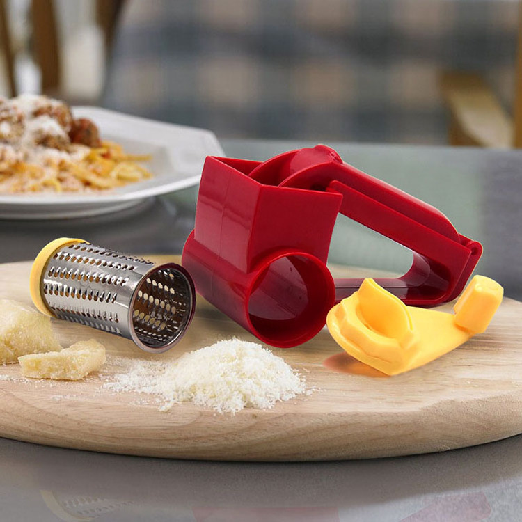 Kitchen Accessories Rotary Cheese Grater with Stainless Steel Drum for Hard Cheese Chocolate Nuts