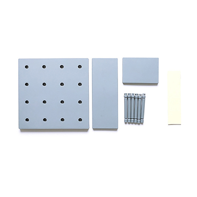 Factory Hot Sale Home Office Decor Wall Mounted Plate Shelf Detachable Pegboard Free Punching Storage Rack