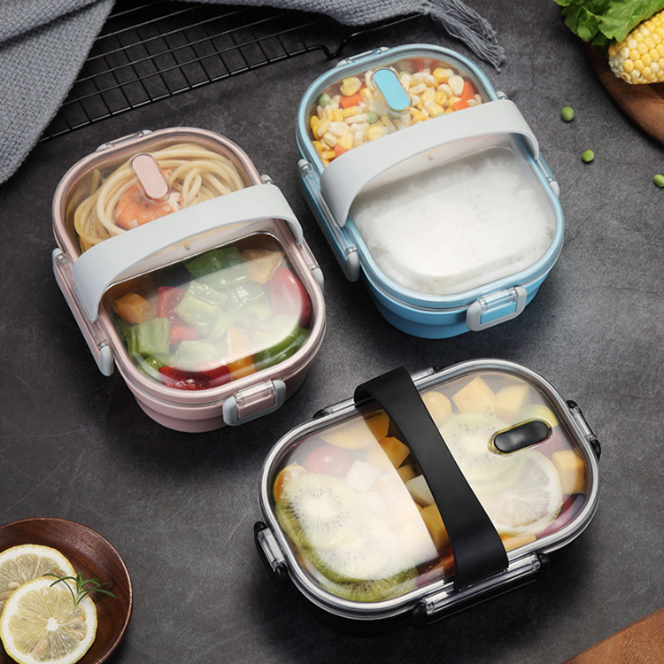 Portable Japanese Lunch Box With Compartments Tableware 304 Stainless Steel Kids Bento Box Microwave Food Container