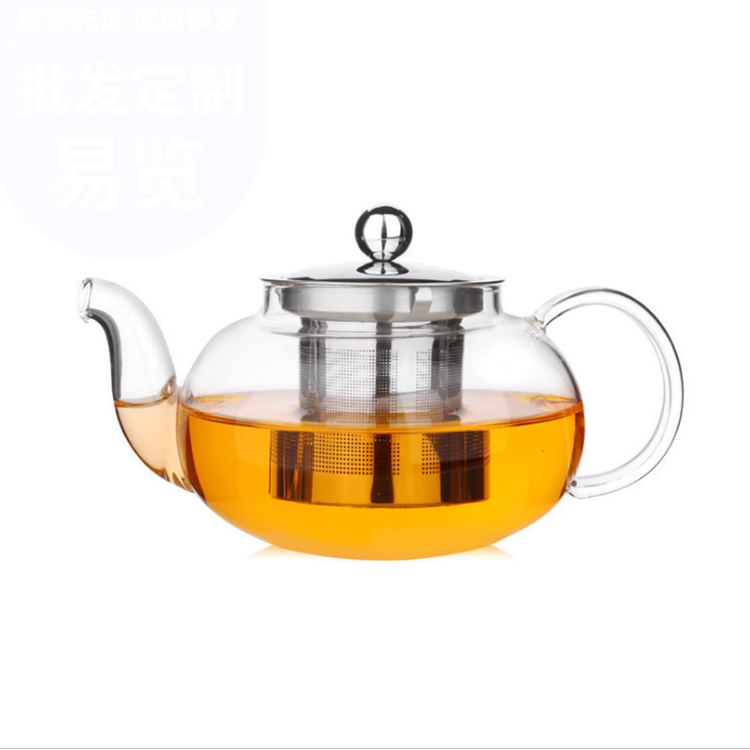 2024 online Hot Sale New Product Heat Tempered Blooming Glass Flower Teapot With Tea Infuser Loose Leaf Tea Pots