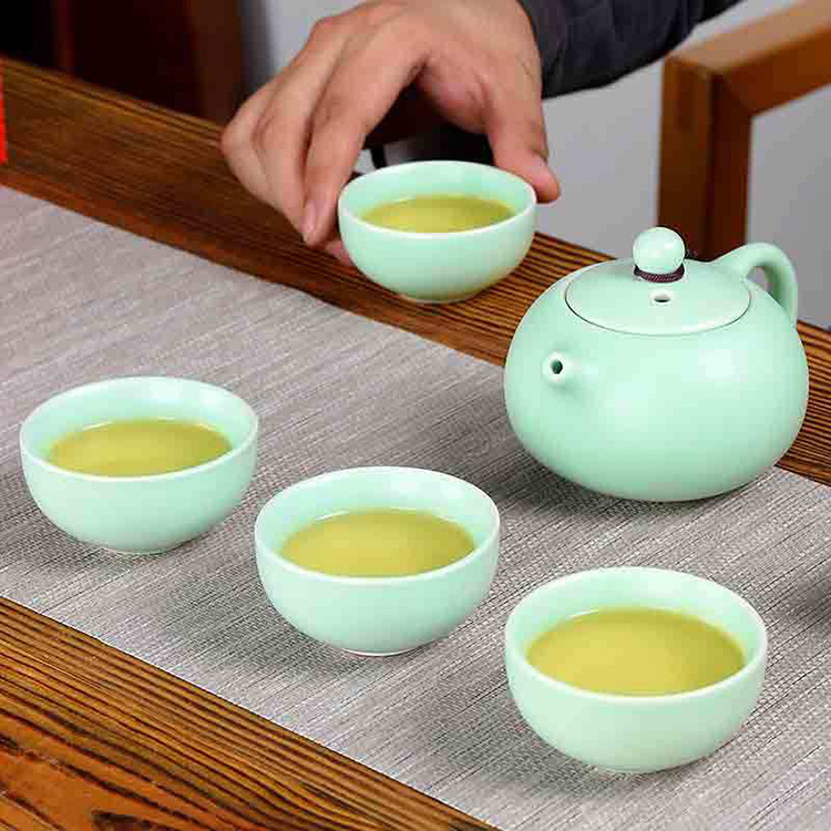 Wholesale custom Logo Ceramic travel tea set Tea Cup Set Including Tea Pot