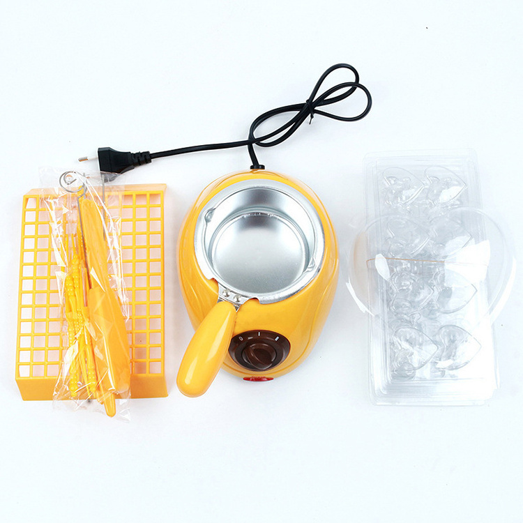 Hot Selling Mini cute chocolate making melting machine Chocolate Fondue Set Electric Chocolate Melting Hot Pots For kitchen