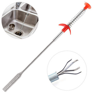 online Hot Sale Kitchen Cleaning Tools Sewer Brush Home Bendable Sink Tub Bathroom Dredge Pipe Brush Kitchen Accessories