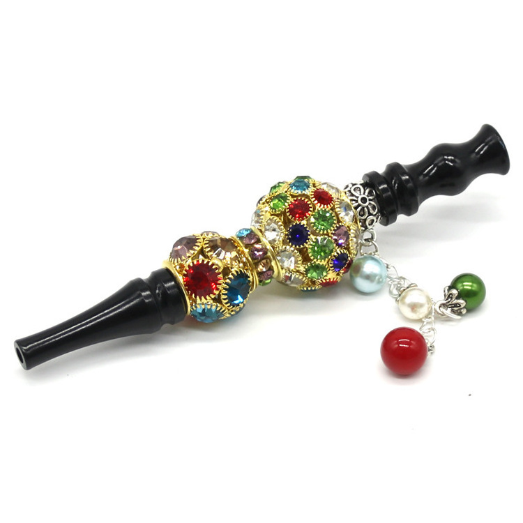 Reusable Hookah Mouthpiece with Stainless Chain Strap Shisha Mouth Tips Silicon Resin Chicha Mouthpieces shisha Tips