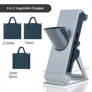 Factory Top Seller 2024 Potato Onion Cucumber Carrot Meat Slicer Mandoline Slicer 4 In 1 Vegetable Chopper