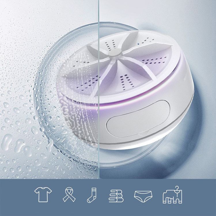 New Automatic Mini Laundry Washing Machine Multifunctional Portable USB Ultrasonic Auto Washer Turbine For Household Outdoor