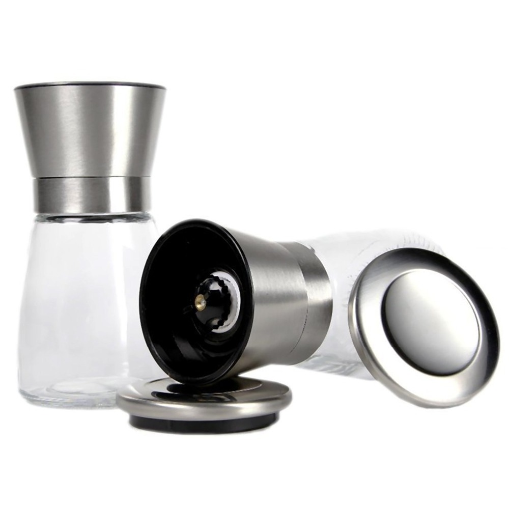 Hand Glass Pepper Salt Sugar Herb Spice Grinder