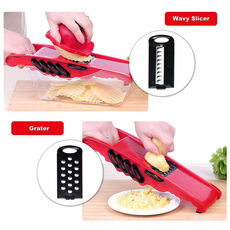 Heavy Duty 5 in 1 Vegetable Fruit Cheese Onion Chopper Multipurpose Vegetable Chopper Mandoline Spiralizer Slicer