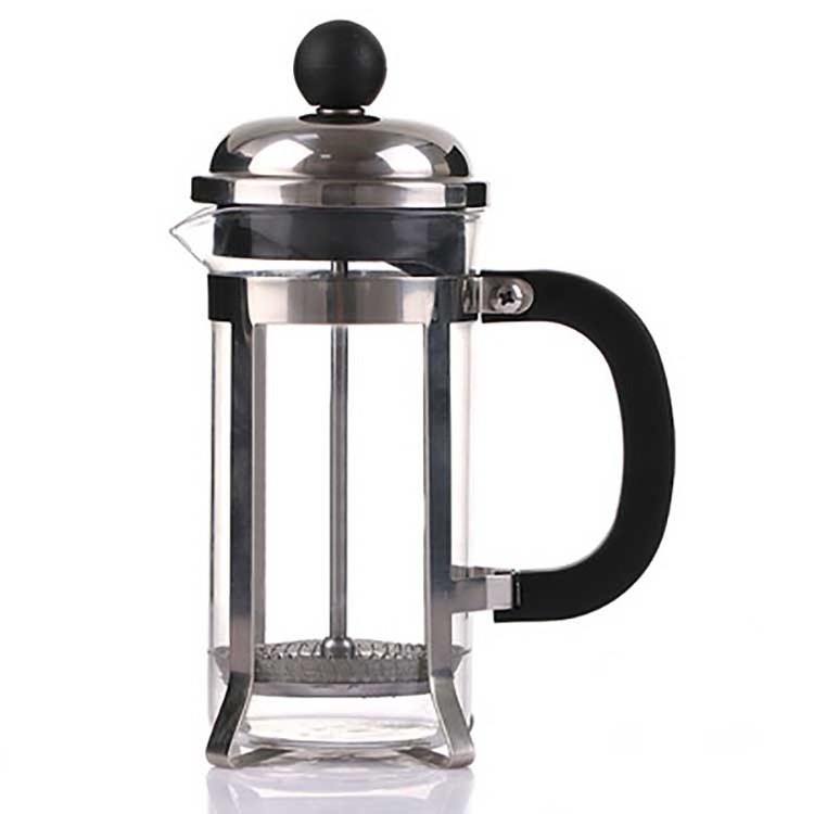 online Best Seller Portable Borosilicate Glass Coffee Plunger Food Grade Stainless Steel Double Mesh Classical French Press