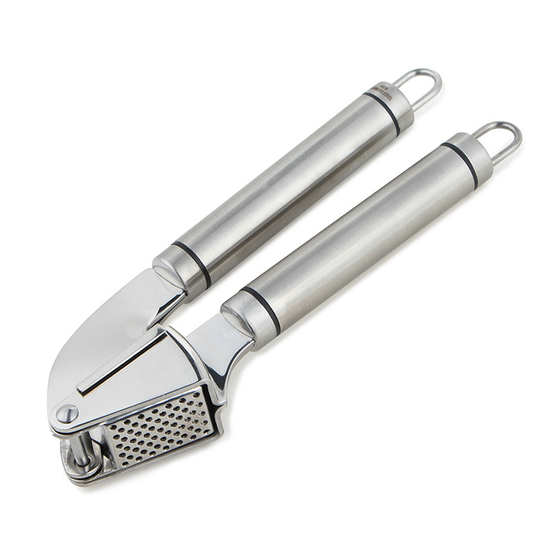 online New Hot Sell Manual hand held stainless steel garlic slice press / onion chopper / Ginger Garlic Peel Hand Squeeze