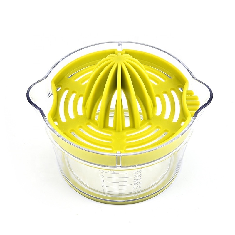 online Top Seller Products Eco-friendly Kitchen Accessories Manual Lemon Orange Juicer Squeezer With Measuring Cup and Grater