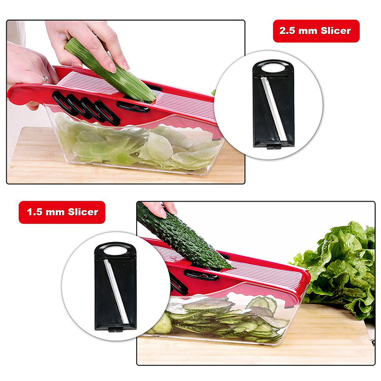 Heavy Duty 5 in 1 Vegetable Fruit Cheese Onion Chopper Multipurpose Vegetable Chopper Mandoline Spiralizer Slicer