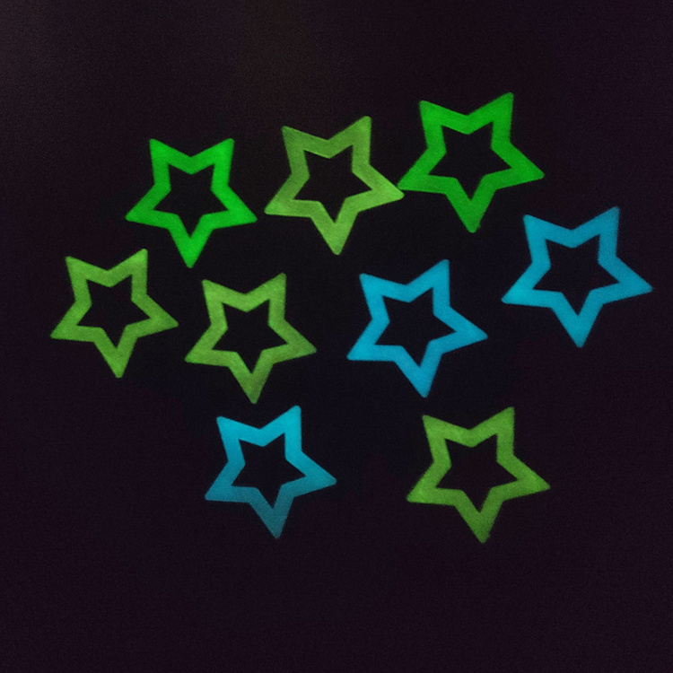 Hot Sale Products 40 pcs Pack Home Decor Baby Room 3D Hollow Stars Dark Glow Luminous Cartoon Star Nursery Wall Stickers Decal