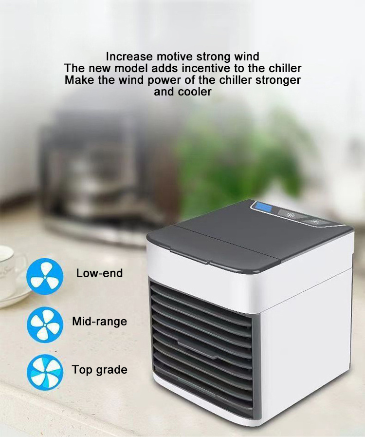 New product portable 12V quiet air cooler Usb Power Mini Multi-fuctional Evaporative Humidifier 2 In 1 Desktop Water Air Cooler