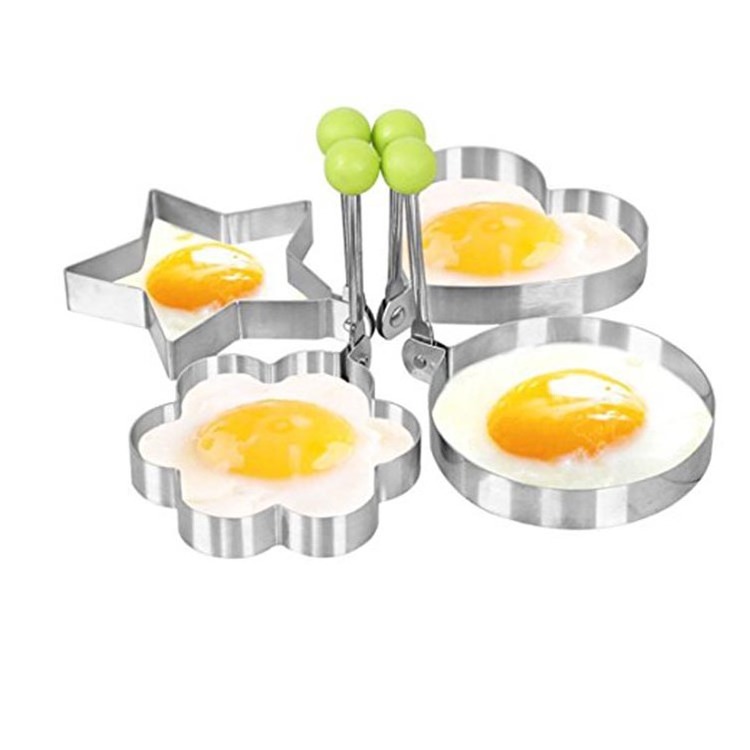 2024 online Hot Sale New Product Stainless Steel Heart Shaped Fried Egg Form Baking Model Fried Egg Pancake Mold Tool