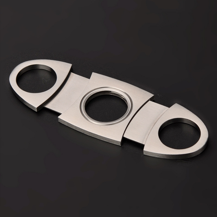 New Design Product Gold Round Stainless Steel Metal Handle Double Blade Cigar Cutter Scissors Tool Wholesale