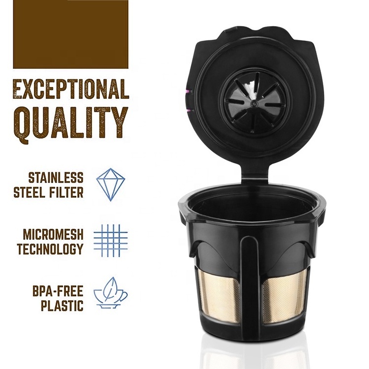 Top Seller Kitchen Accessories 2024 in USA Online Coffee Makers Coffee Capsule Stainless Steel Black Coffee Capsules with Brush