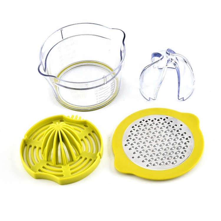 online Top Seller Products Eco-friendly Kitchen Accessories Manual Lemon Orange Juicer Squeezer With Measuring Cup and Grater