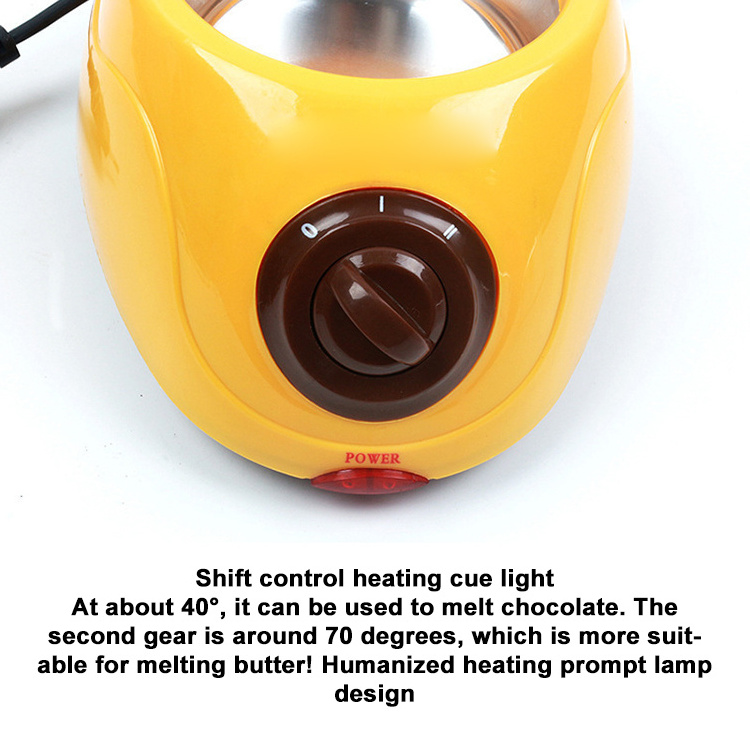 Hot Selling Mini cute chocolate making melting machine Chocolate Fondue Set Electric Chocolate Melting Hot Pots For kitchen