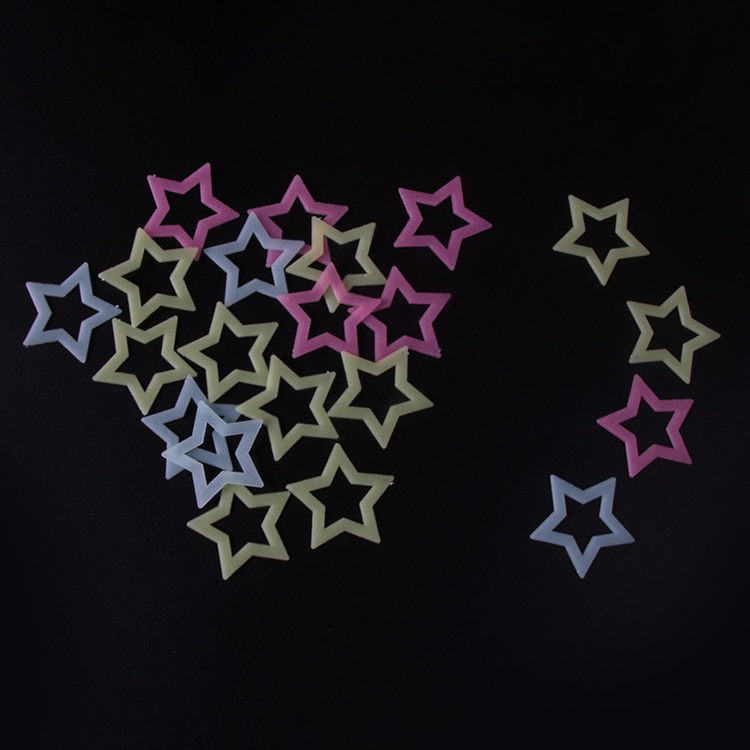 Hot Sale Products 40 pcs Pack Home Decor Baby Room 3D Hollow Stars Dark Glow Luminous Cartoon Star Nursery Wall Stickers Decal