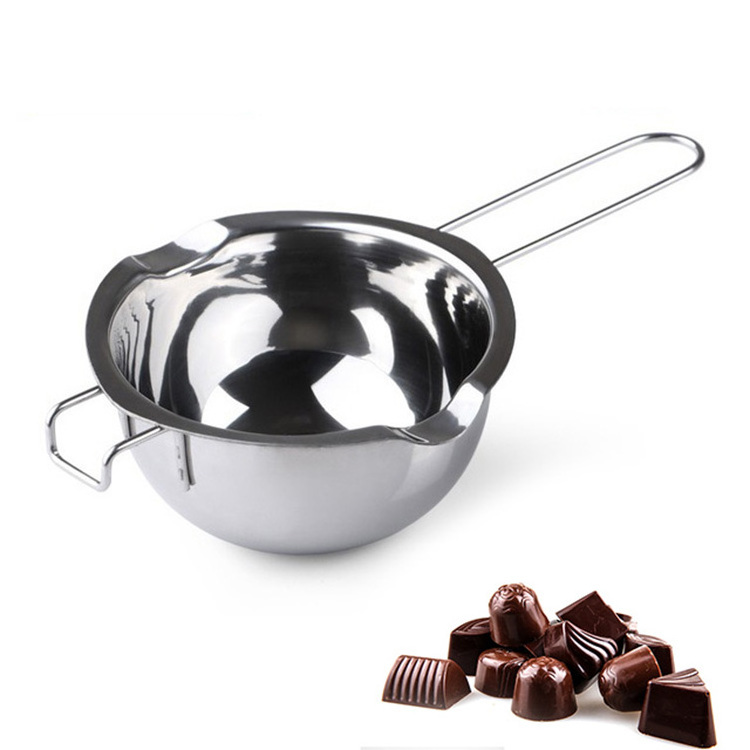 Factory Top Seller 400ml Stainless Steel Double Boiler Pot Chocolate Melting Pot for Butter Wax Candy Candle