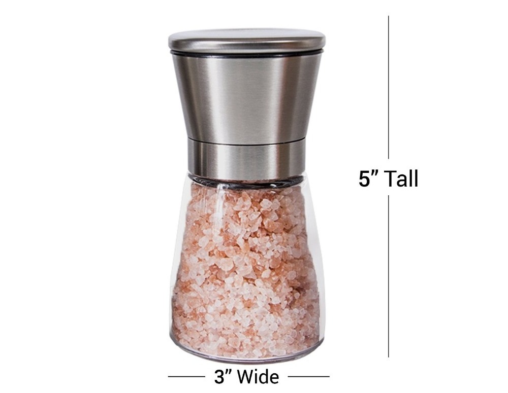 Hand Glass Pepper Salt Sugar Herb Spice Grinder