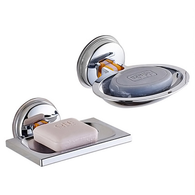 Household Strong Suction Cup Sucker Kitchen Sink Soap Dishes Wall Holder Storage Plate Tray Case Bathroom Shower Soap Dishes