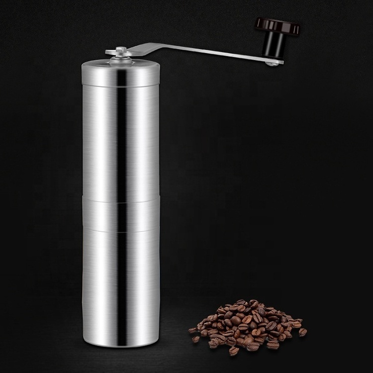 Portable Hand Crank Conical Burr Grinder Manual Stainless Steel Coffee Grinder for Camping Travel