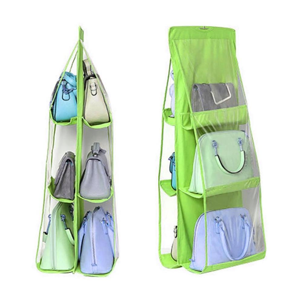 Factory Top Sale Home Closet Foldable Hanging Organizer Bag Dustproof 6 Pockets Handbag Storage Bag