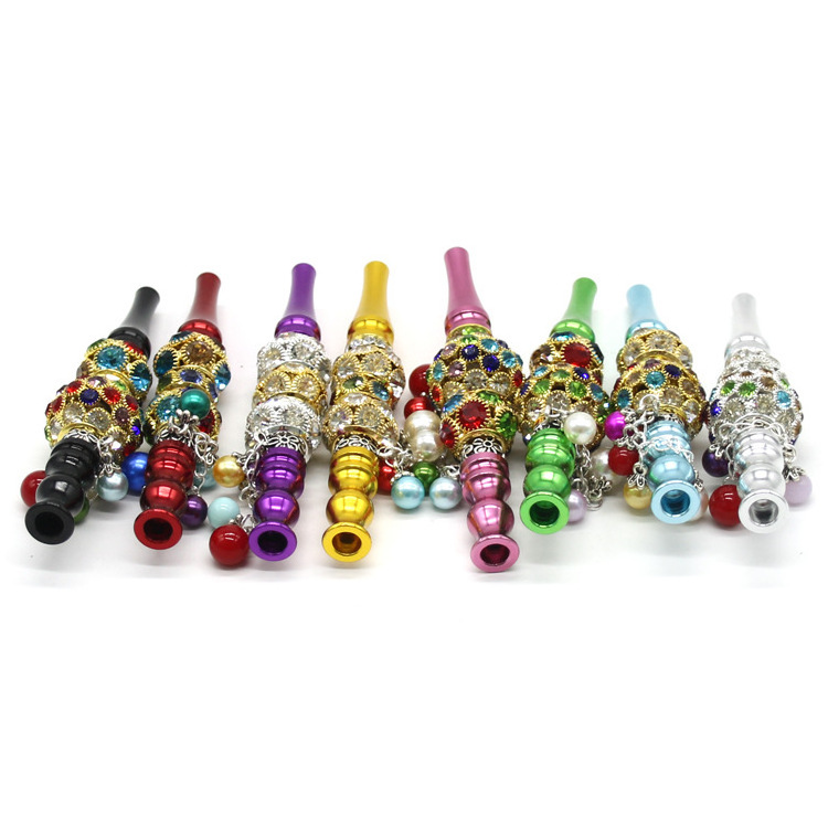 Reusable Hookah Mouthpiece with Stainless Chain Strap Shisha Mouth Tips Silicon Resin Chicha Mouthpieces shisha Tips