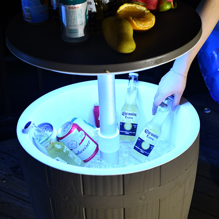 Portable Outdoor Poolside Cooler Box Outdoor Cooler Bar Beer And Wine Ice Bucket Table for Outdoor